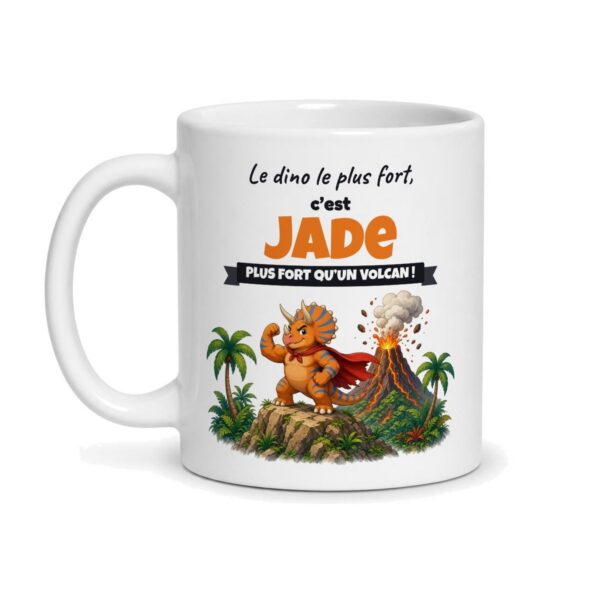 Mug prénom enfant illustré d’un dinosaure