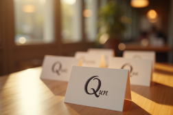 Table de café français avec noms commençant par Q